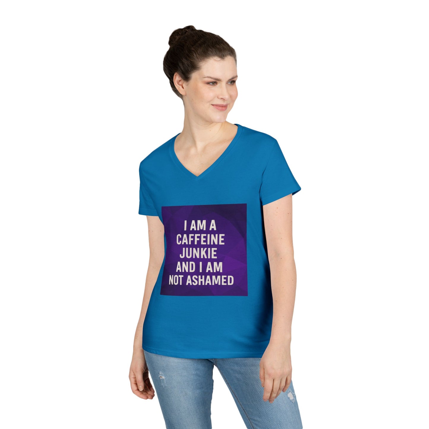 Caffeine Junkie Women's V-Neck T-Shirt