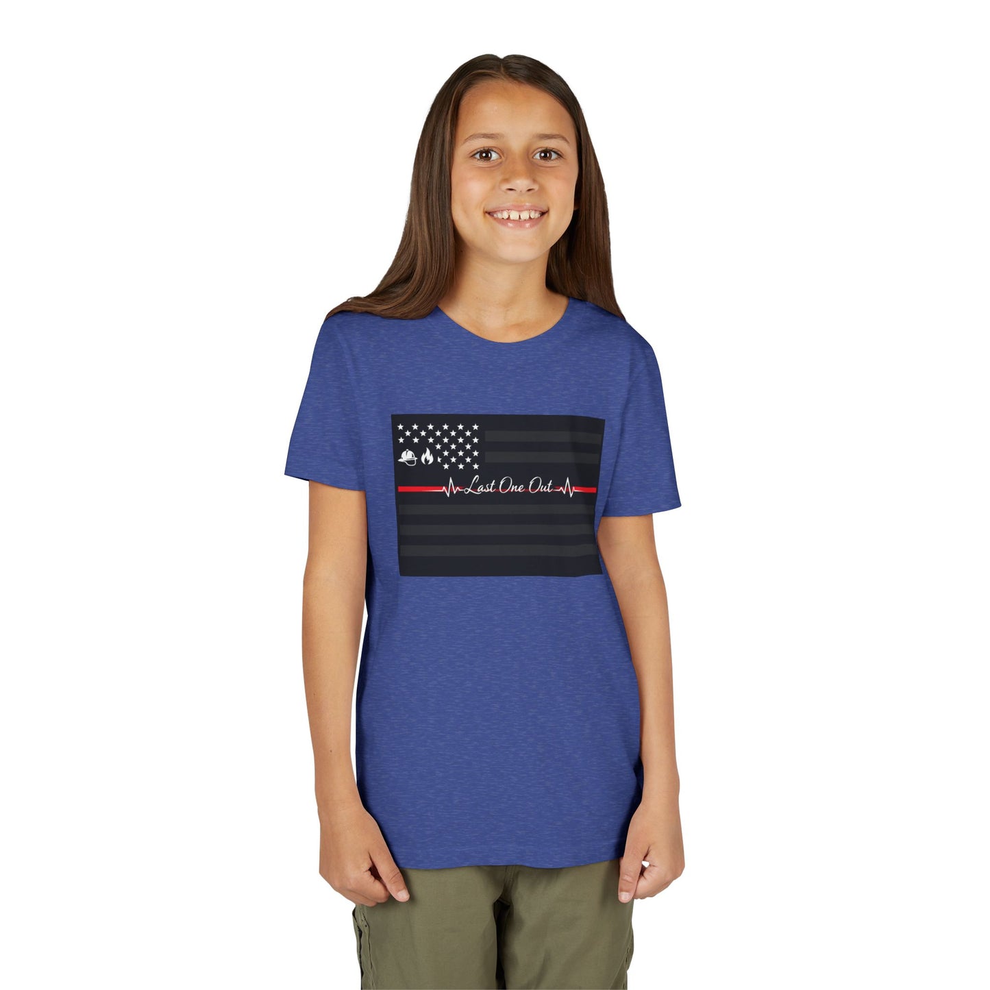 Thin Red Line Youth Unisex Short Sleeve Crewneck Tee