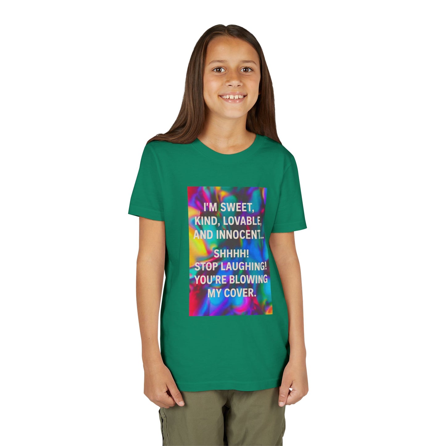 Blowing My Cover Youth Unisex Short Sleeve Crewneck Tee