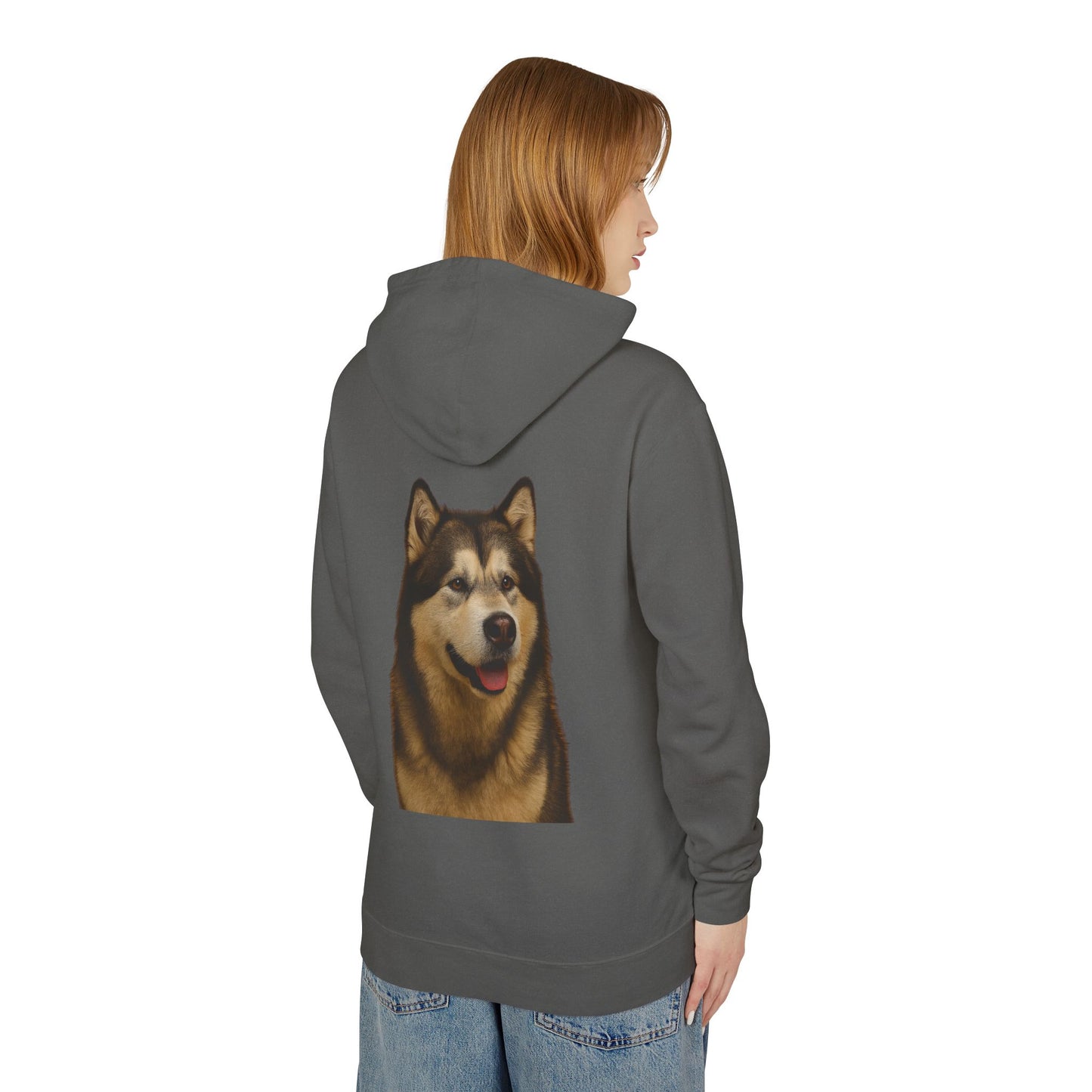 Malamute Head Unisex Lightweight Hoodie