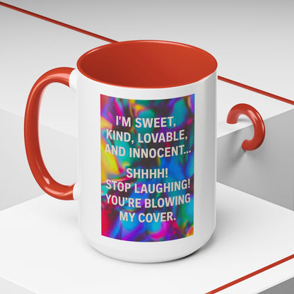 Blowing My Cover 2-Tone Coffee Mug
