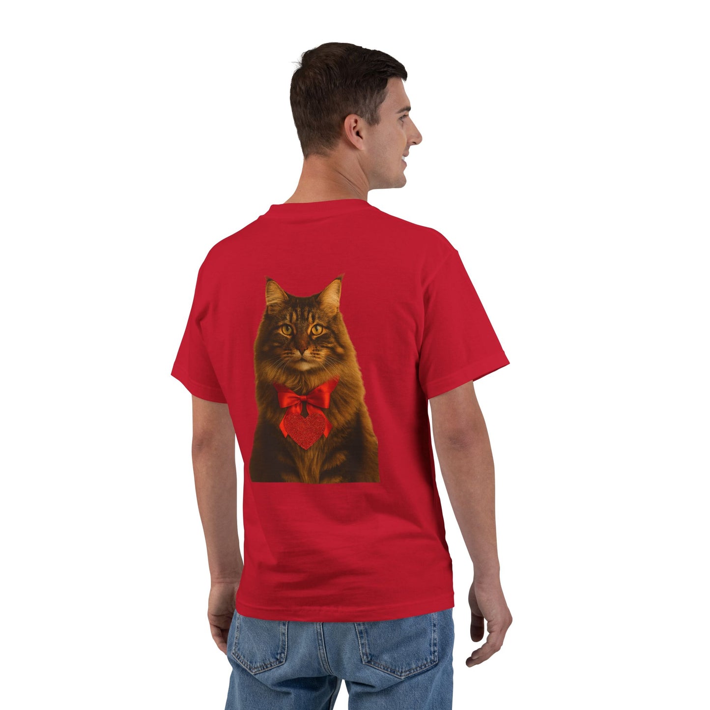 Cupid's Companion Cat Men's Short-Sleeve Crewneck Tee