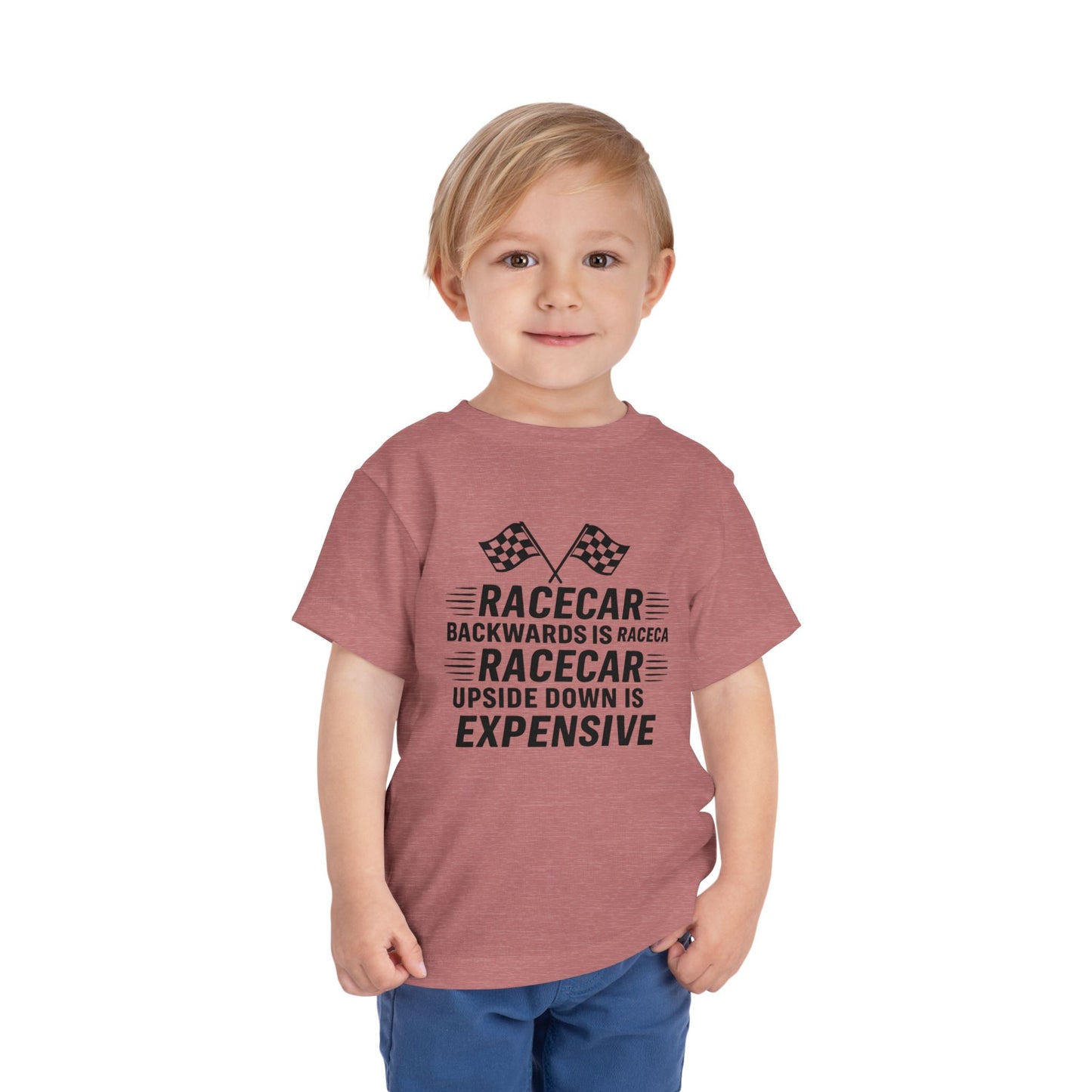 Racecar Backwards Toddler Unisex Short Sleeve Crewneck Tee