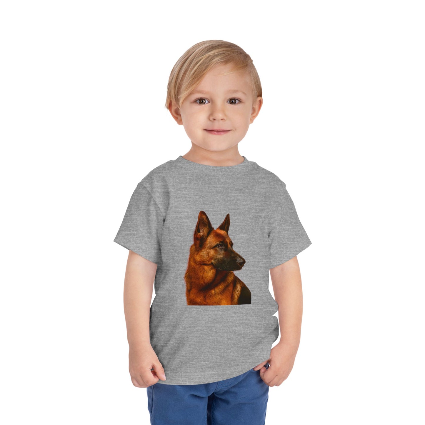 German Shepherd Head Toddler Unisex Short Sleeve Crewneck Tee