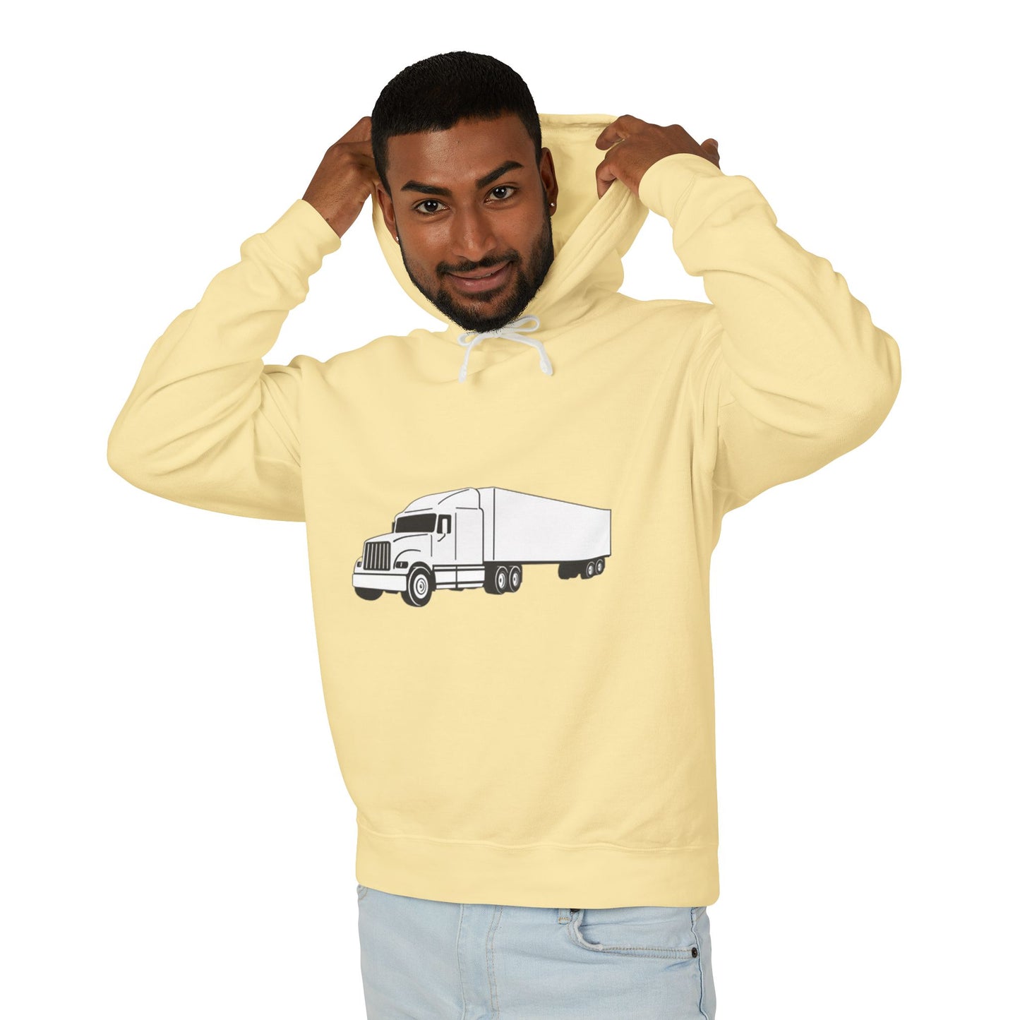 Semi Truck Unisex Lightweight Hoodie