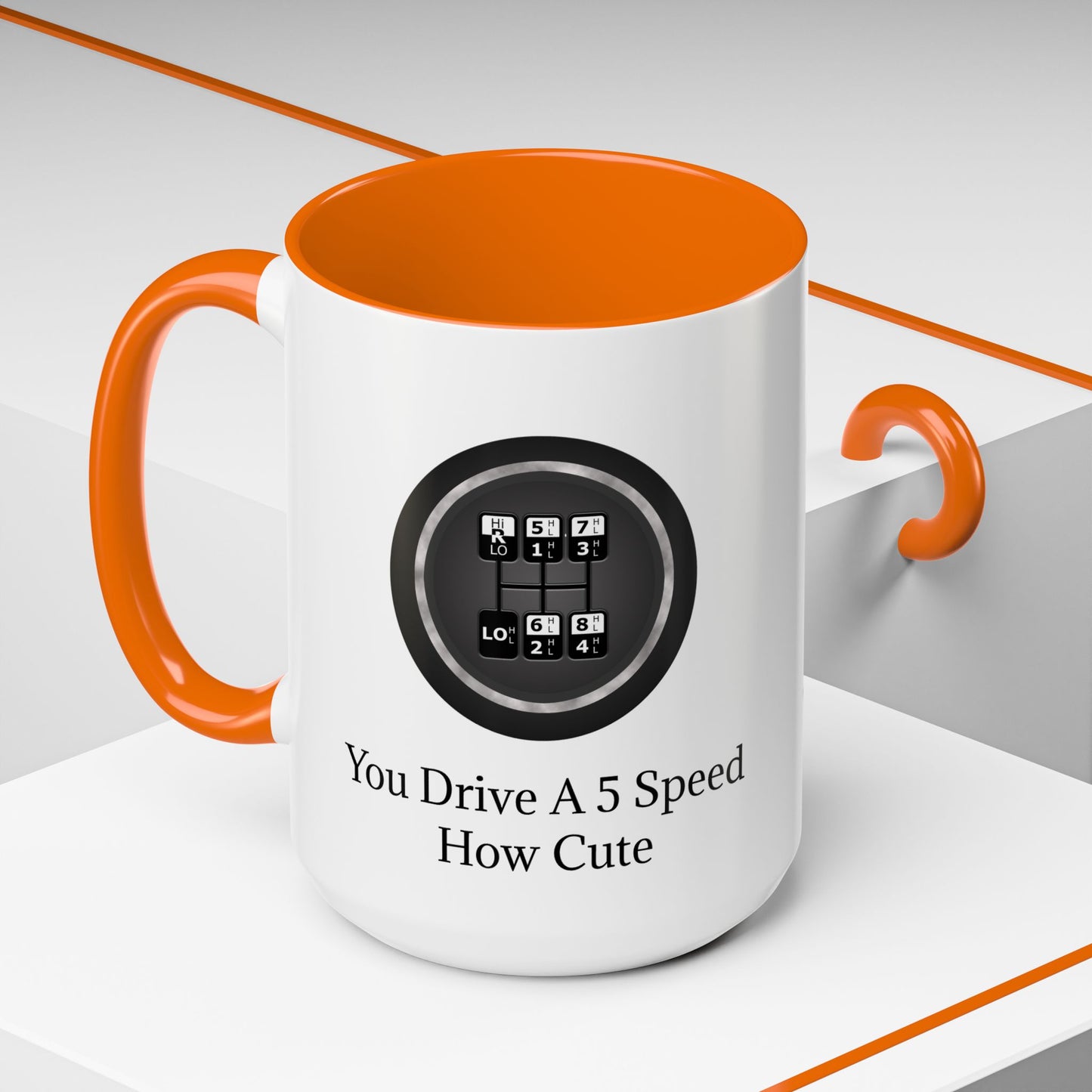 5 Speed How Cute 2-Tone Coffee Mug