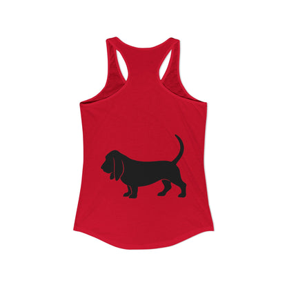 Basset Silhouette Women's Racerback Tank
