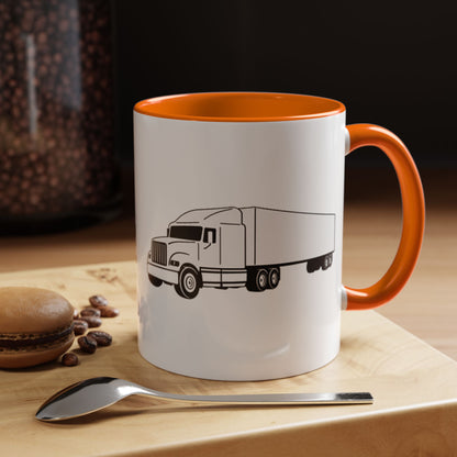 Semi Truck 2-Tone Coffee Mug