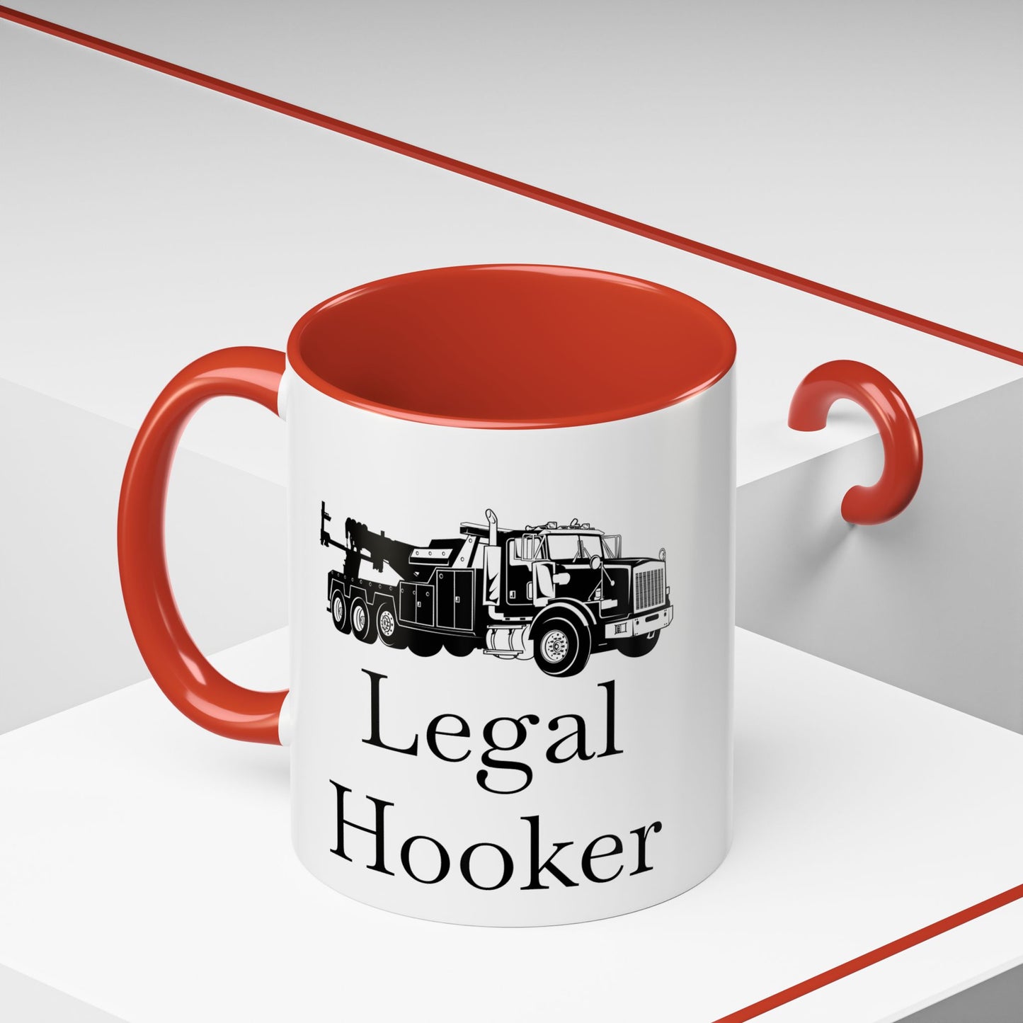 Legal H**ker Heavy Tow Truck 2-Tone Coffee Mug
