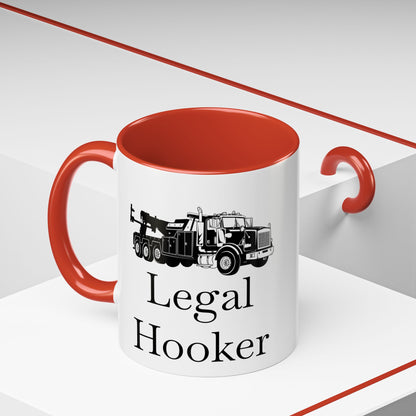 Legal H**ker Heavy Tow Truck 2-Tone Coffee Mug