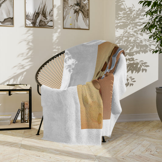Coffee With Love Velveteen Microfiber Blanket