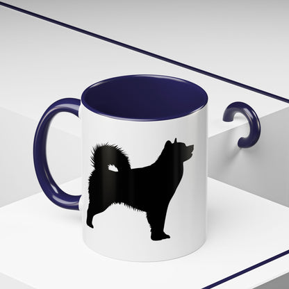 Malamute Silhouette 2-Tone Coffee Mug