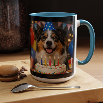 Birthday Buddy Aussie 2-Tone Coffee Mug
