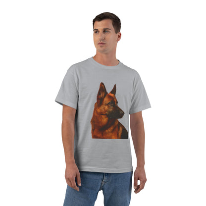 German Shepherd Head Men's Short-Sleeve Crewneck Tee