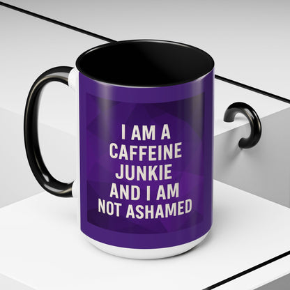 Caffeine Junkie 2-Tone Coffee Mug