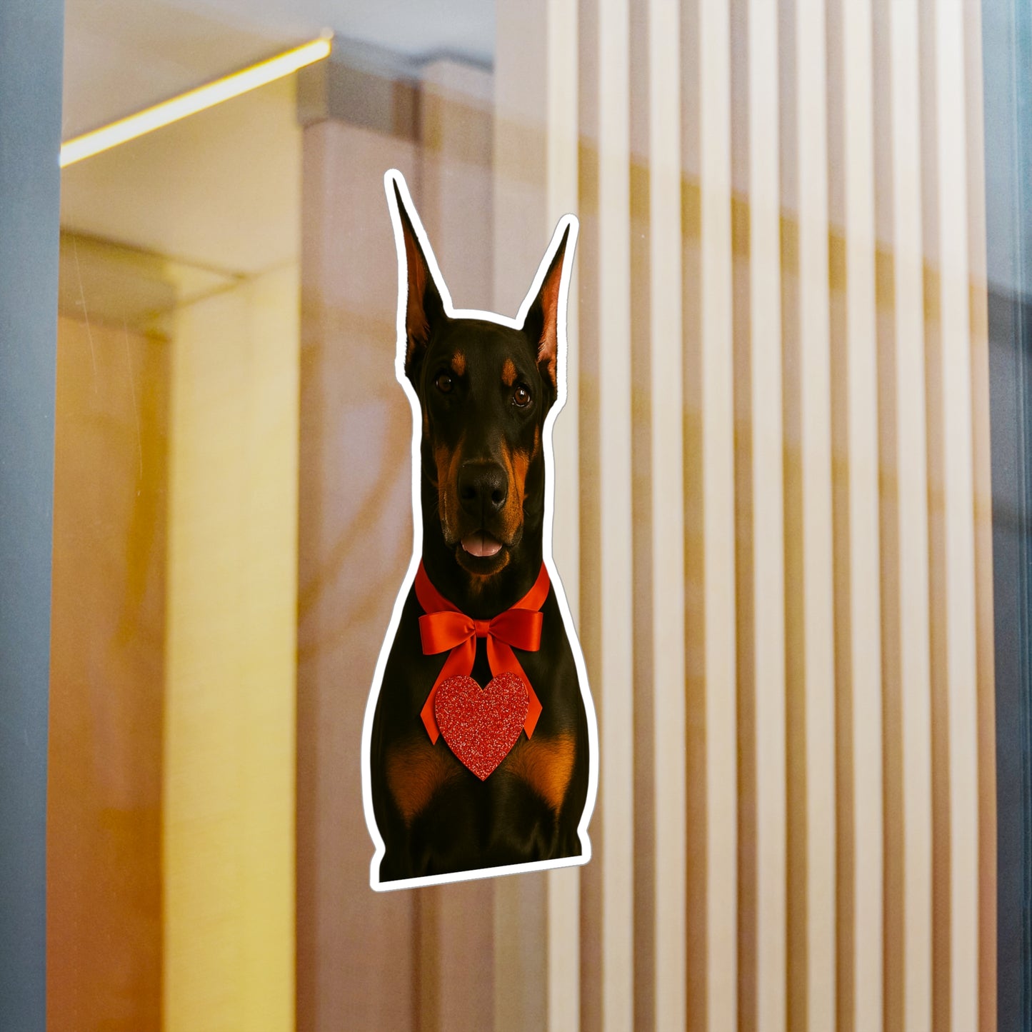 Cupid's Companion Doberman Vinyl Decal