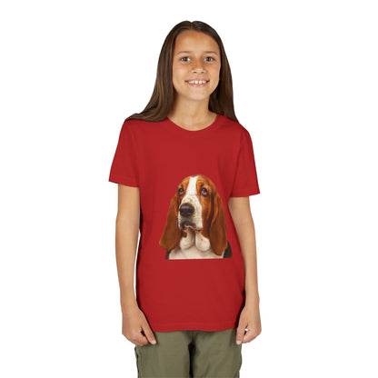 Basset Head Youth Unisex Short Sleeve Crewneck Tee