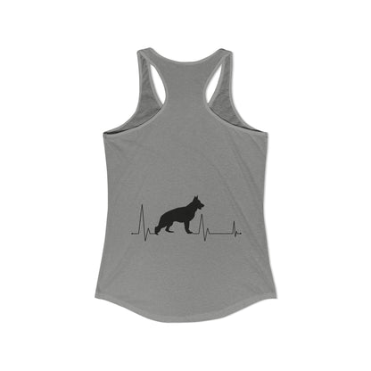 My Heart Beats For German Shepherds Women's Racerback Tank