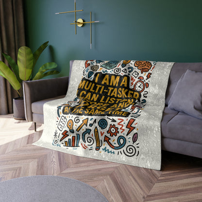 Multi-Tasker Crushed Velvet Blanket