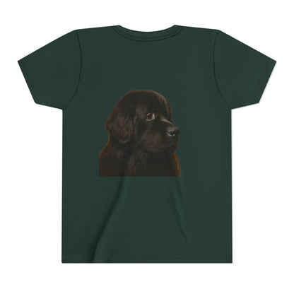 Newfie Head Youth Unisex Short Sleeve Crewneck Tee