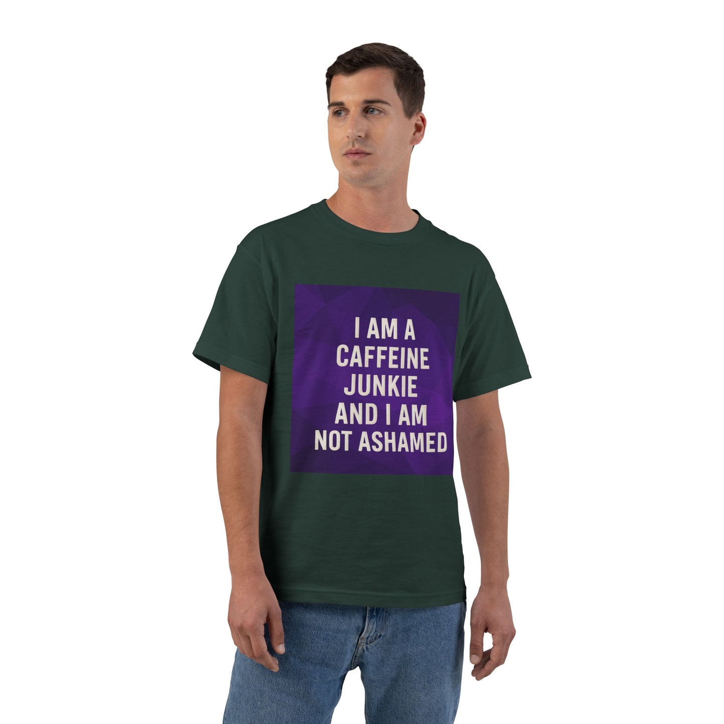 Caffeine Junkie Men's Short-Sleeve Crewneck Tee