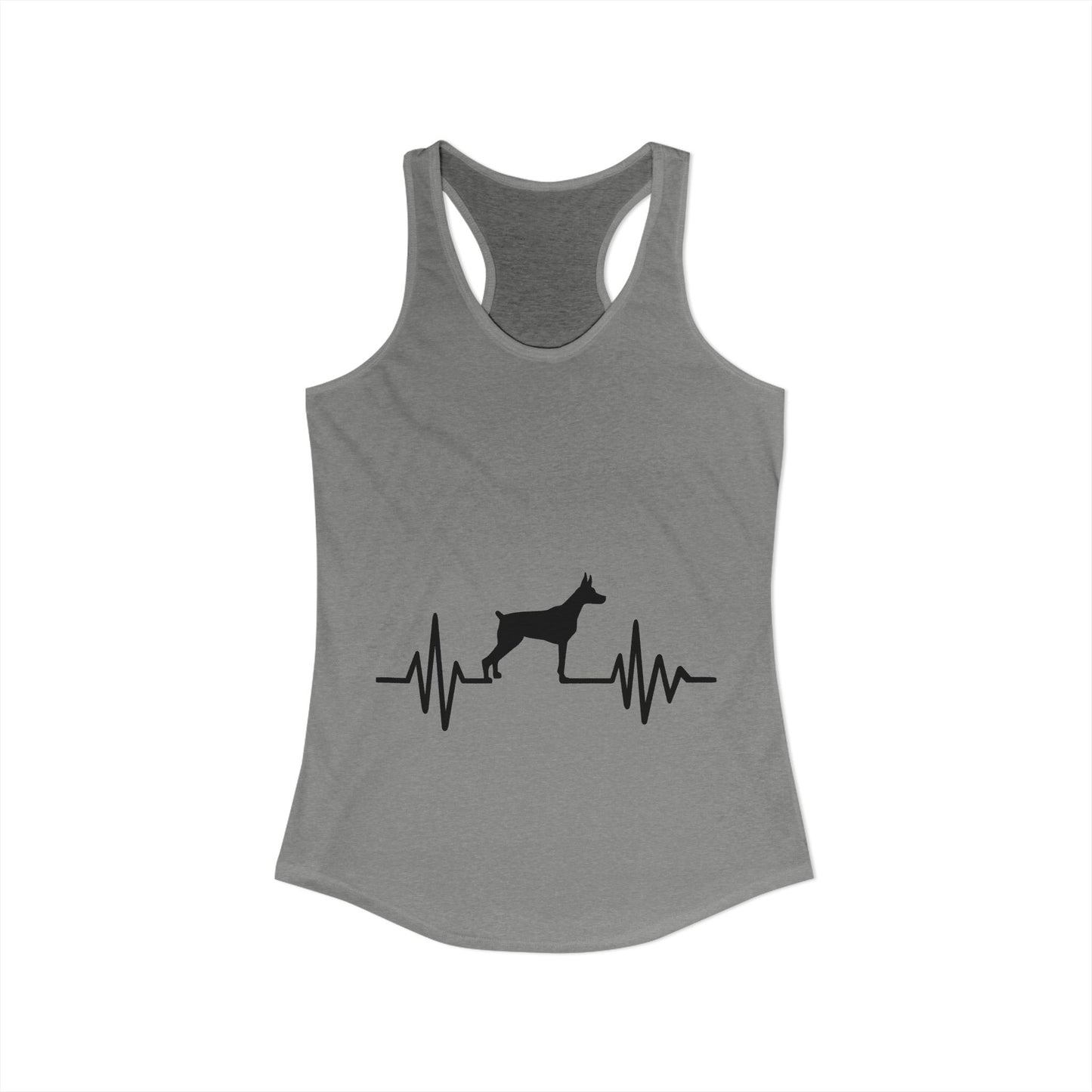 My Heart Beats For Dobermans Women's Racerback Tank