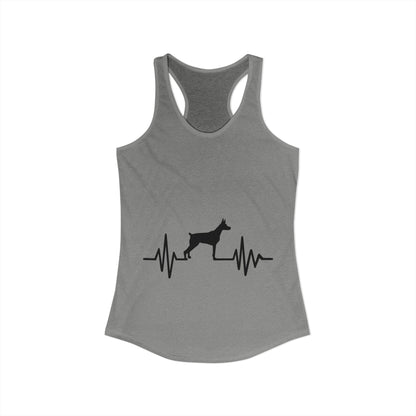 My Heart Beats For Dobermans Women's Racerback Tank