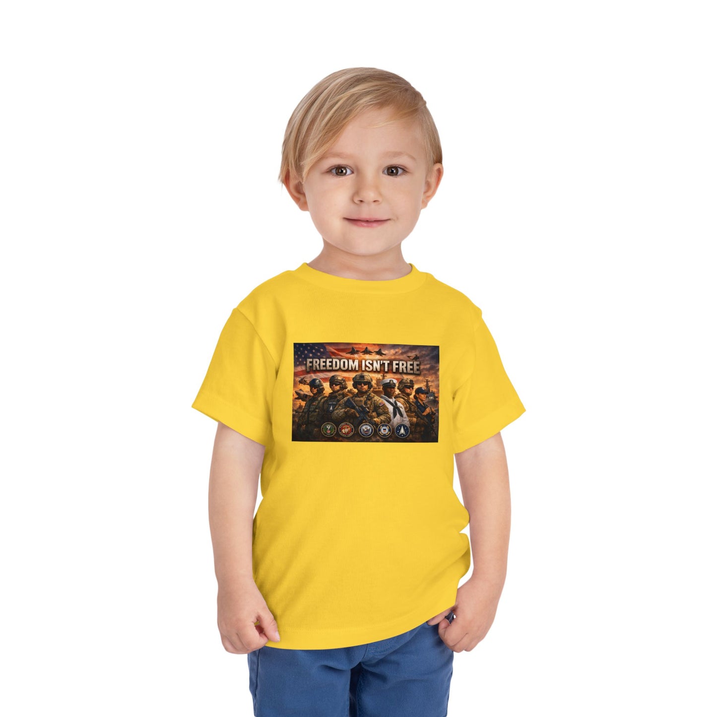 Freedom Isn't  Free Toddler Unisex Short Sleeve Crewneck Tee