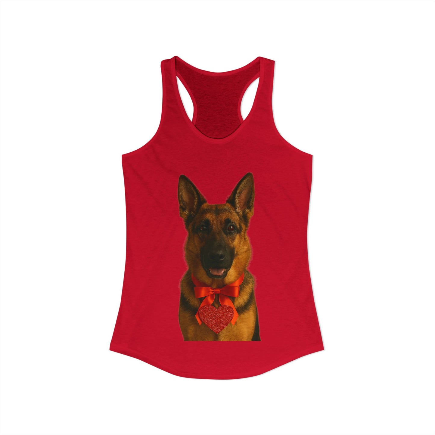 Cupid's Companion German Shepherd Women's Racerback Tank