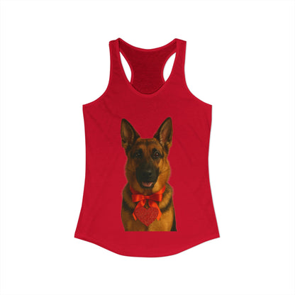 Cupid's Companion German Shepherd Women's Racerback Tank