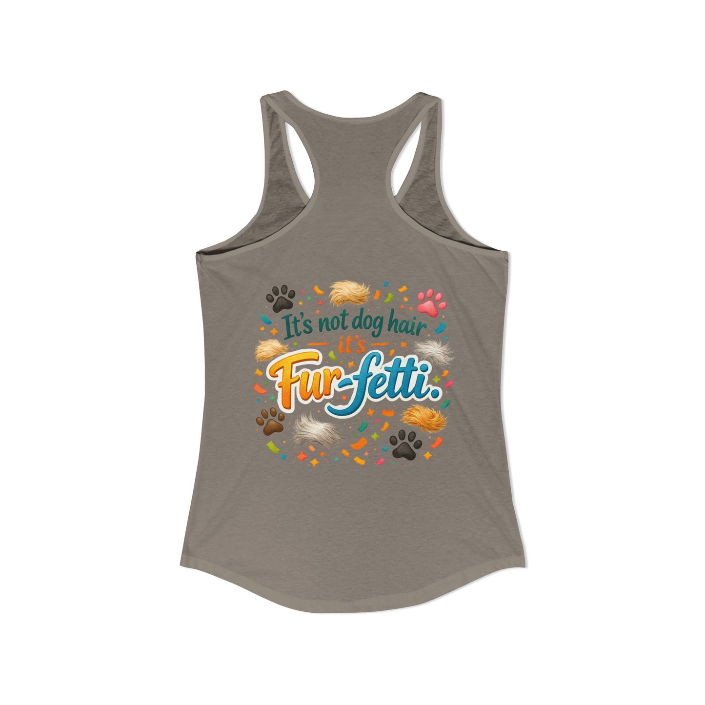 Fur-Fetti Dog Women's Racerback Tank