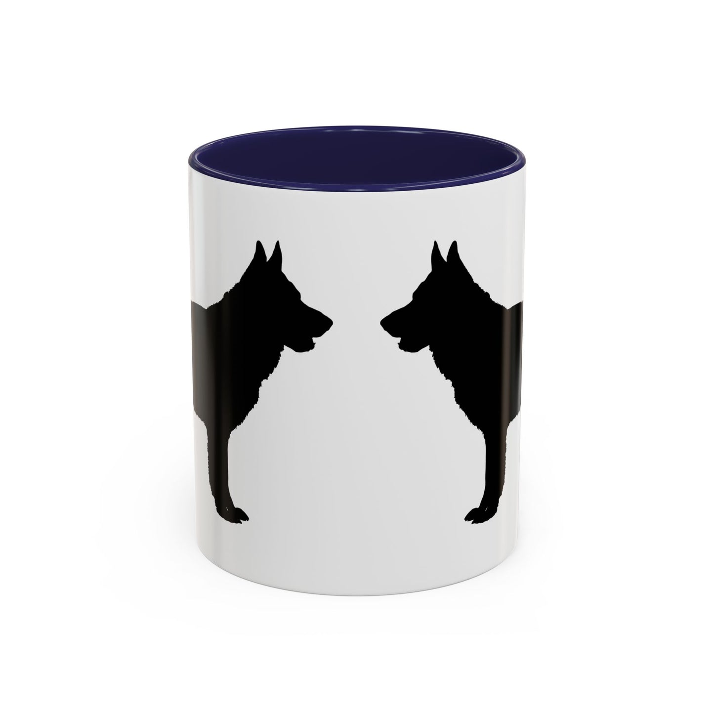 German Shepherd Silhouette 2-Tone Coffee Mug