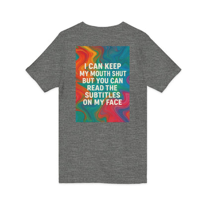 Subtitles Unisex Short Sleeve V-Neck Tee