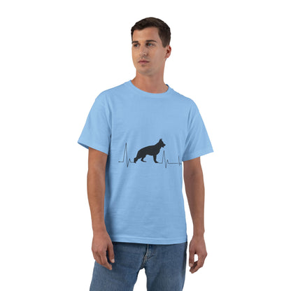 My Heart Beats For German Shepherds Men's Short-Sleeve Crewneck Tee