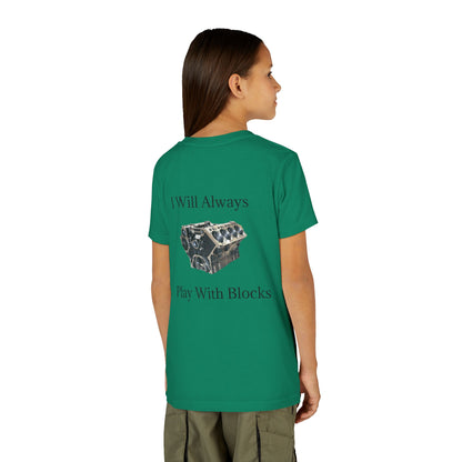Play With Blocks Youth Unisex Short Sleeve Crewneck Tee