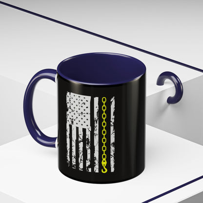 Thin Yellow Line 2-Tone Coffee Mug