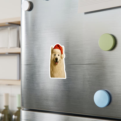 Santa Paws Samoyed Vinyl Decal