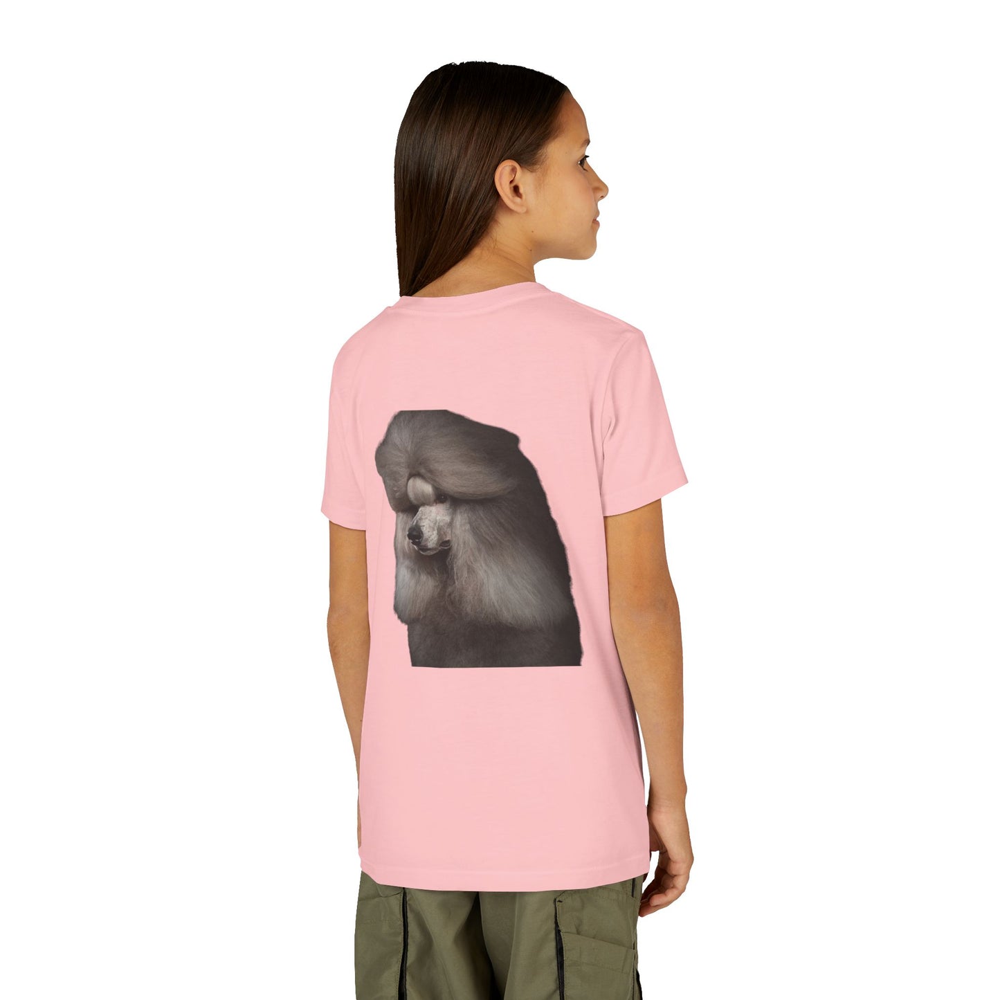 Poodle Head Youth Unisex Short Sleeve Crewneck Tee
