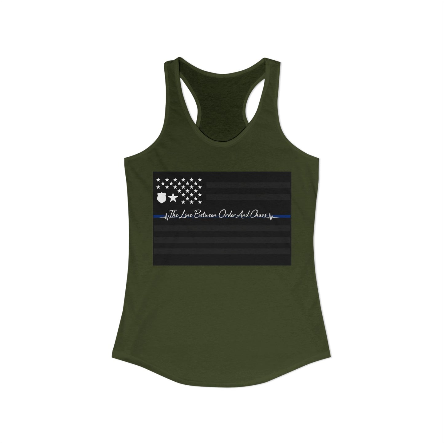 Thin Blue Line Women's Racerback Tank