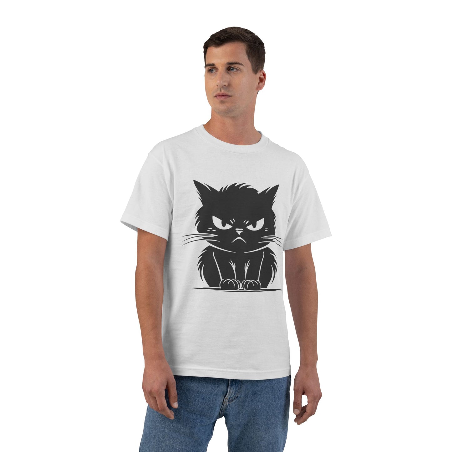 Angry Cat Men's Short-Sleeve Crewneck Tee