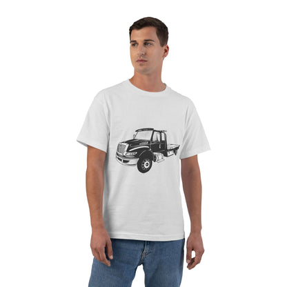 Flatbed Tow Truck Men's Short-Sleeve Crewneck Tee