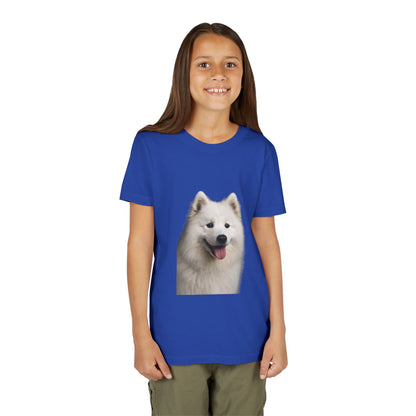 Samoyed Head Youth Unisex Short Sleeve Crewneck Tee