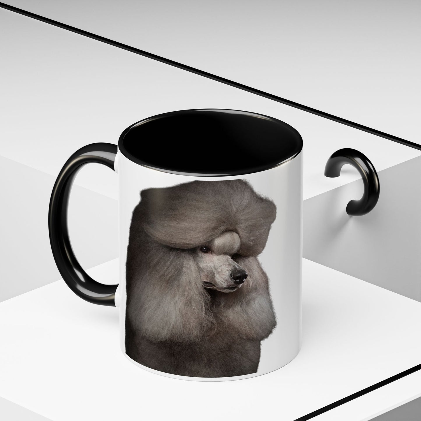 Poodle Head 2-Tone Coffee Mug