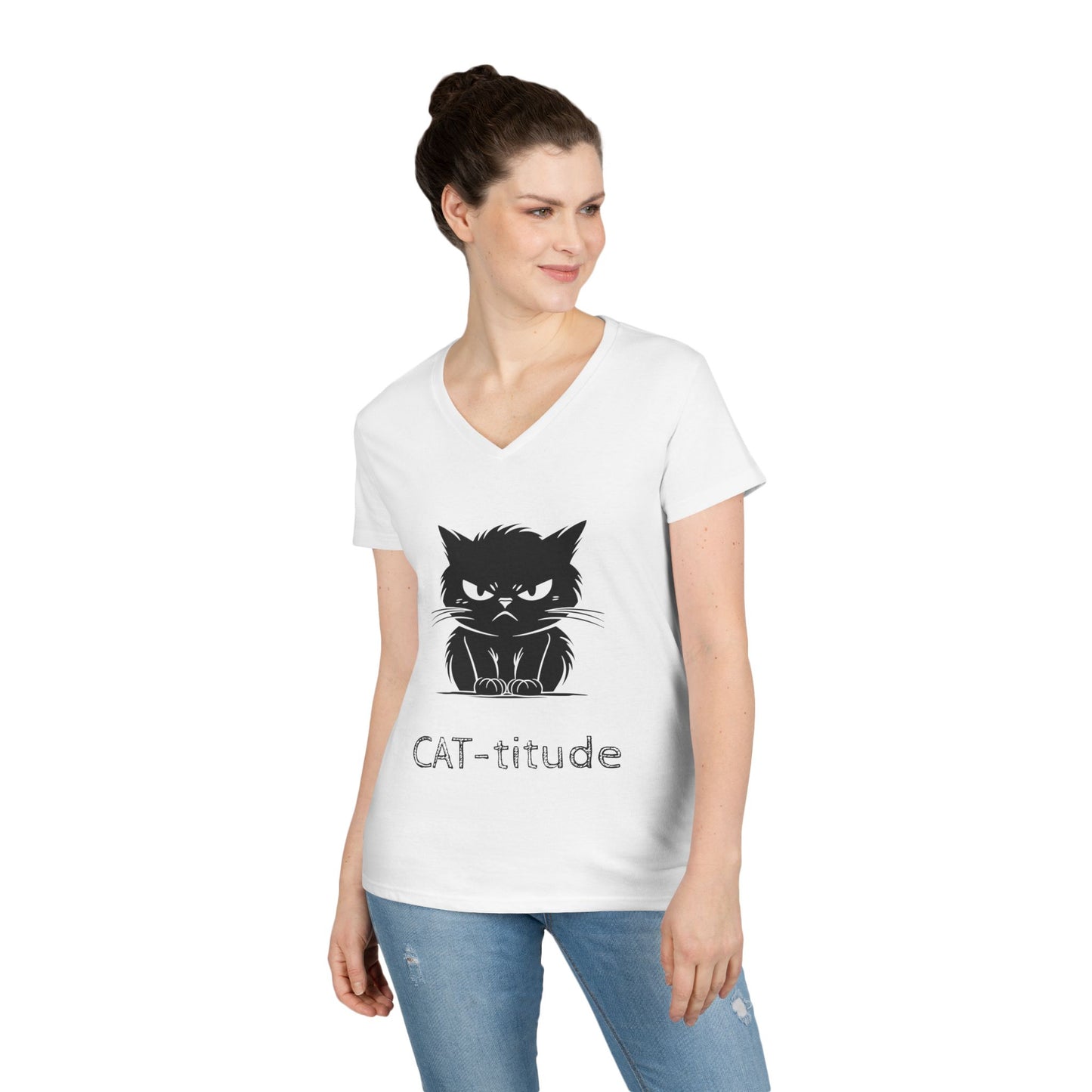 CAT-titiude Women's V-Neck T-Shirt