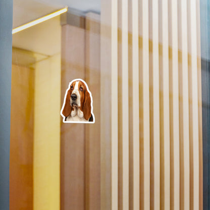 Basset Head Vinyl Decal