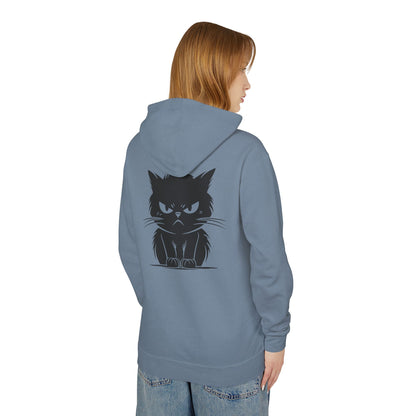 Angry Cat Unisex Lightweight Hoodie