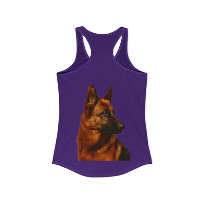 German Shepherd Head Women's Racerback Tank