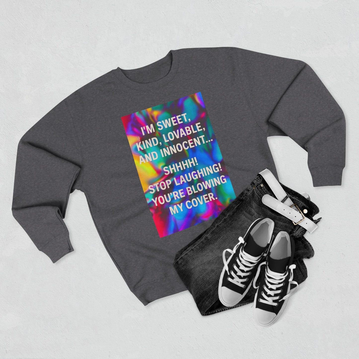 Blowing My Cover Unisex Crewneck Sweatshirt