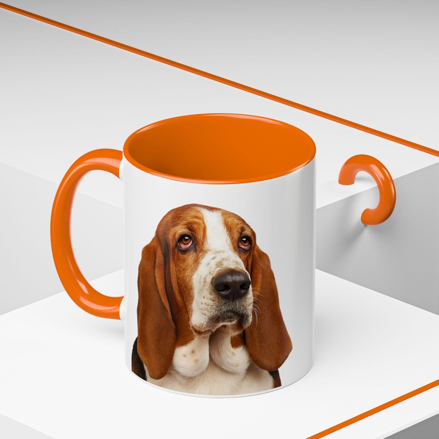 Basset Head 2-Tone Coffee Mug