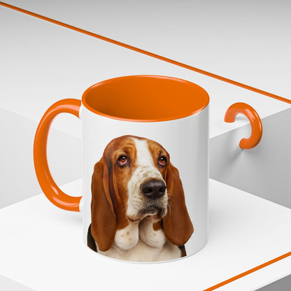 Basset Head 2-Tone Coffee Mug